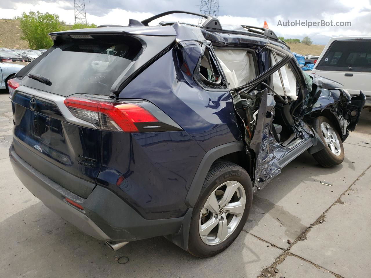 2021 Toyota Rav4 Limited Синий vin: 2T3D6RFV5MW020236