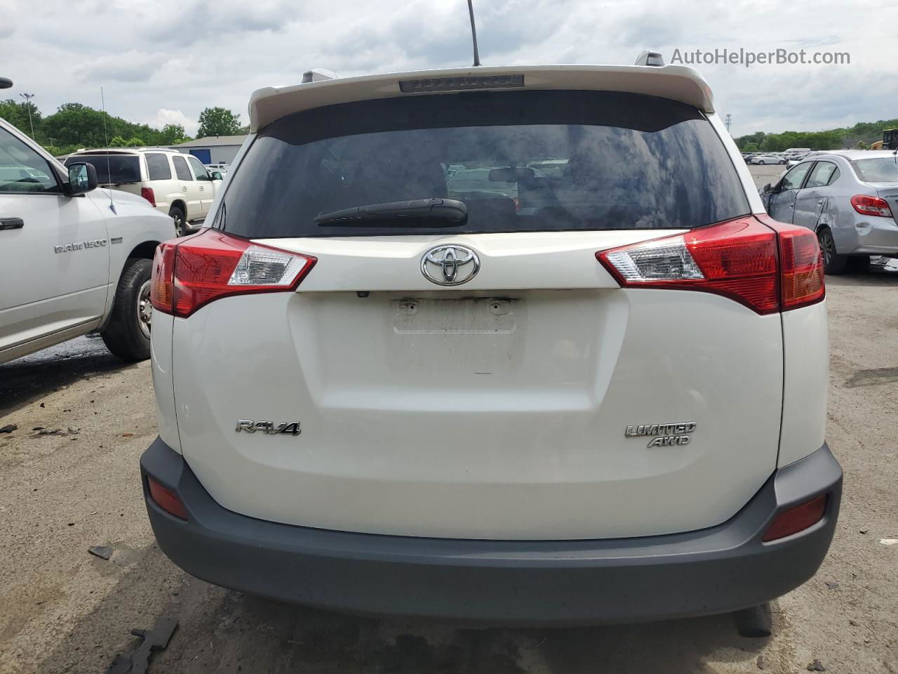 2015 Toyota Rav4 Limited White vin: 2T3DFREV0FW336972