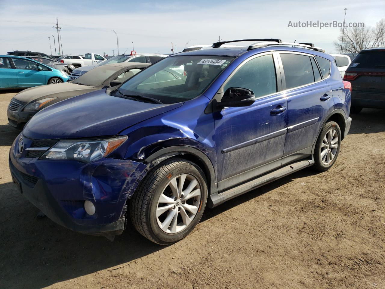 2015 Toyota Rav4 Limited Синий vin: 2T3DFREV2FW260316