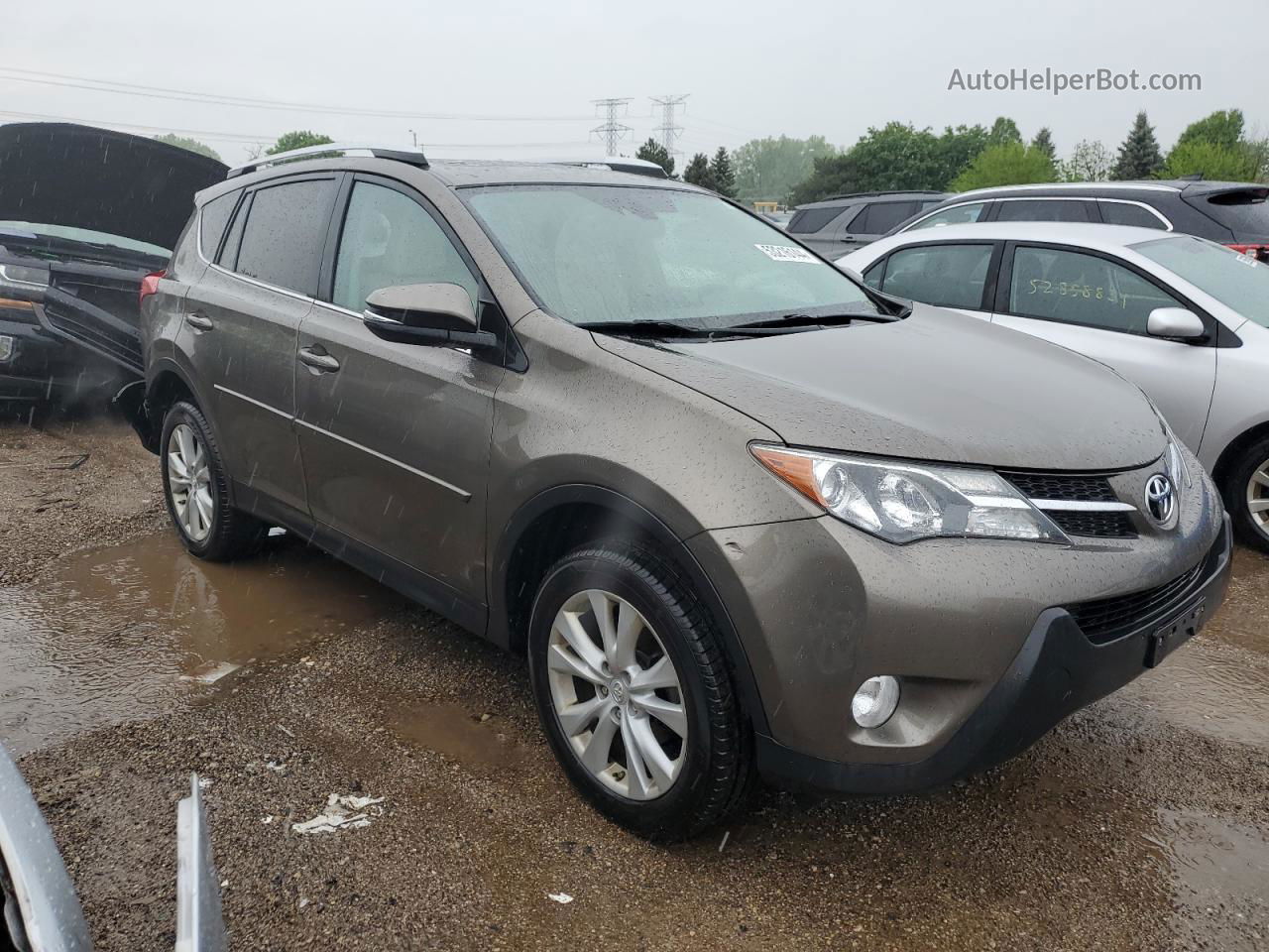 2015 Toyota Rav4 Limited Желто-коричневый vin: 2T3DFREV2FW364787