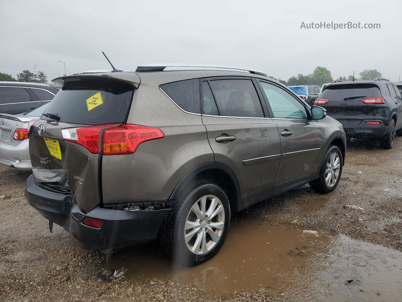 2015 Toyota Rav4 Limited Желто-коричневый vin: 2T3DFREV2FW364787