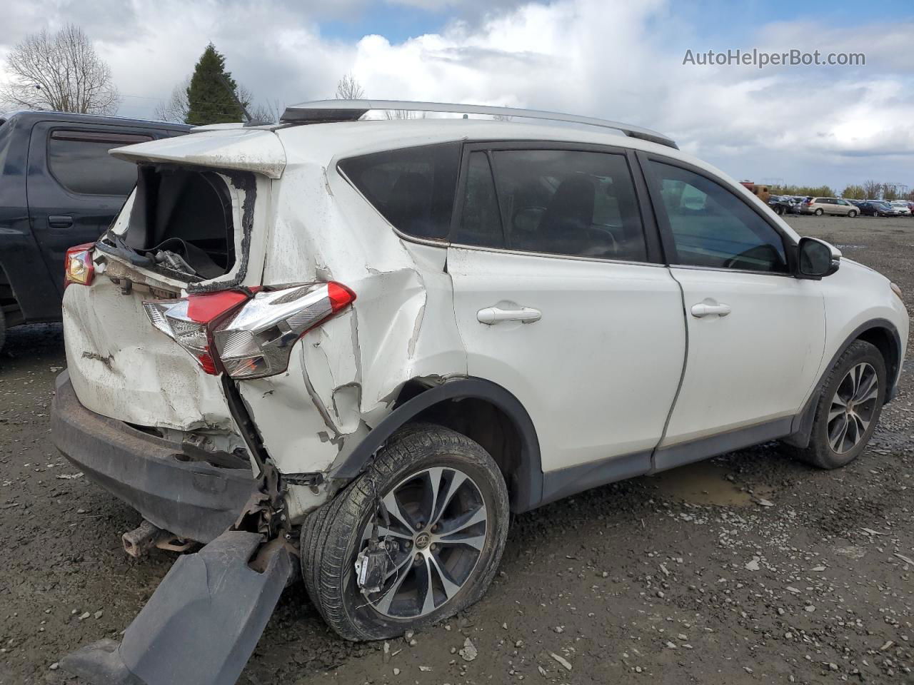 2015 Toyota Rav4 Limited White vin: 2T3DFREV3FW312813