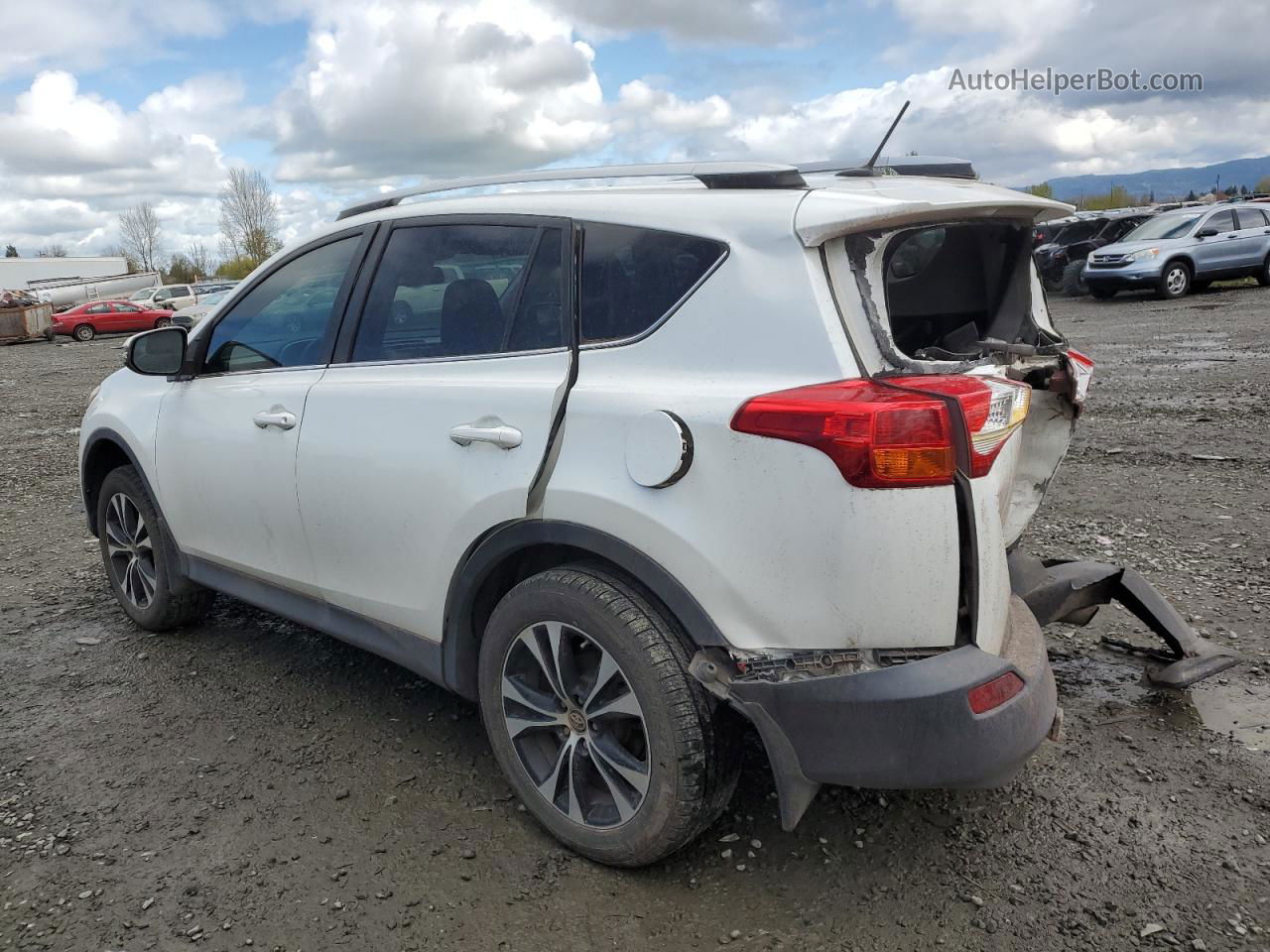 2015 Toyota Rav4 Limited White vin: 2T3DFREV3FW312813