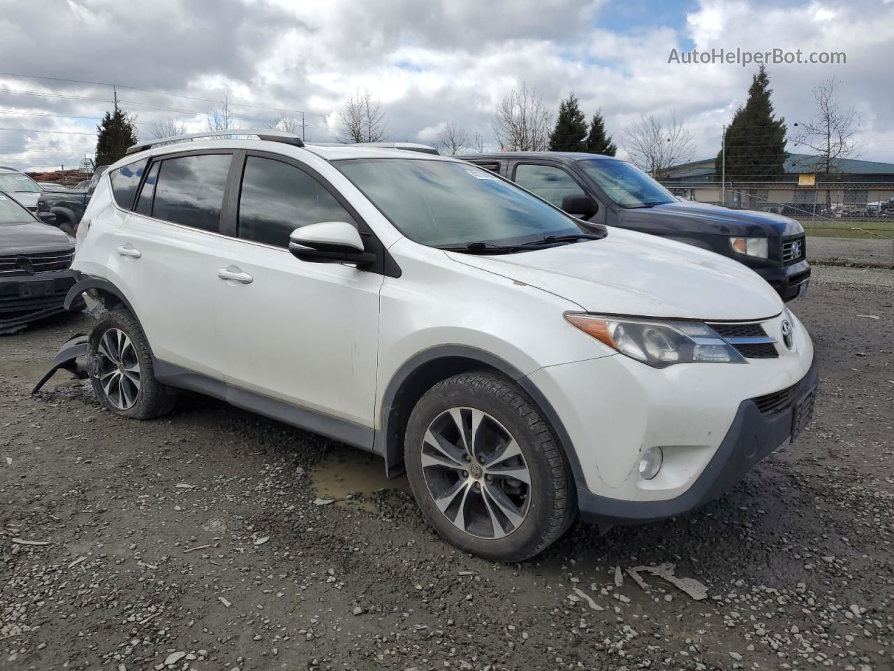 2015 Toyota Rav4 Limited White vin: 2T3DFREV3FW312813