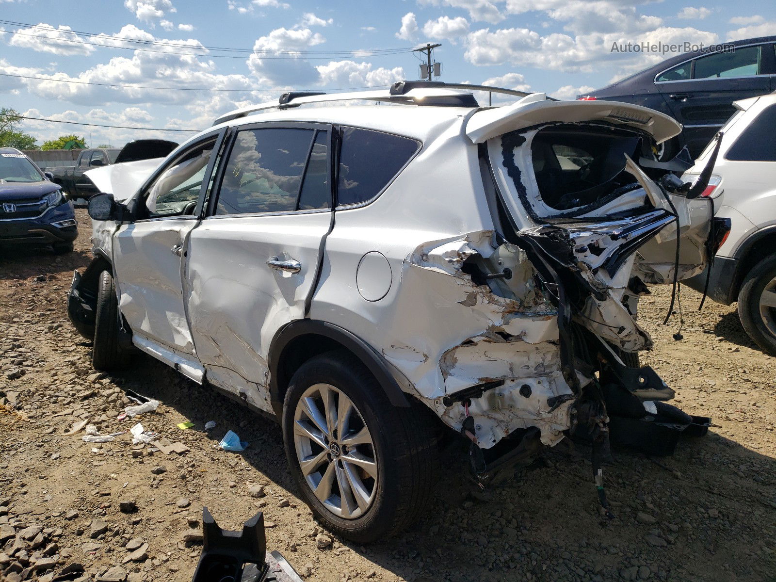 2016 Toyota Rav4 Limited White vin: 2T3DFREV3GW496880