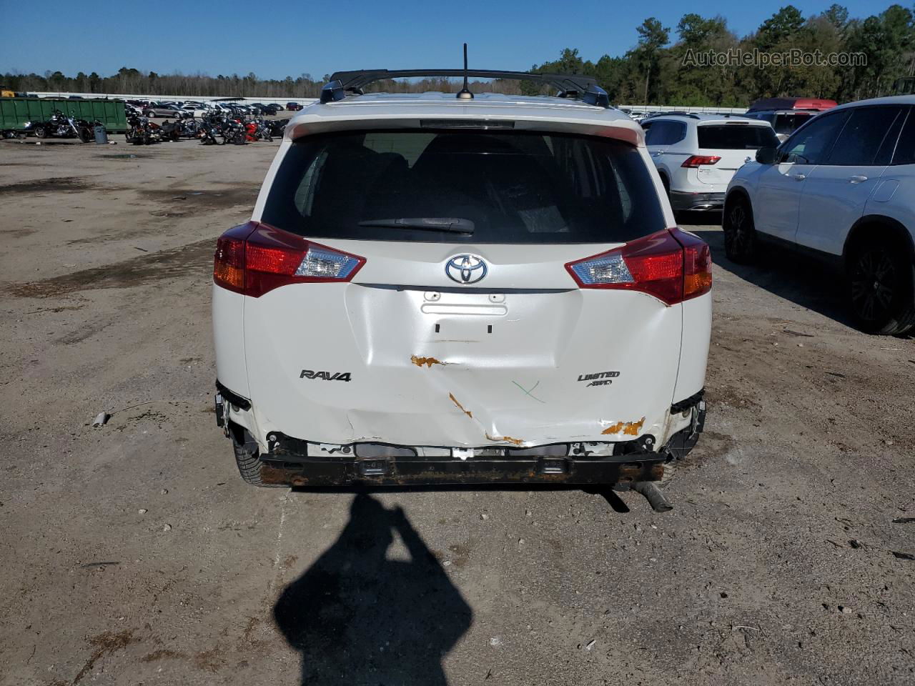 2015 Toyota Rav4 Limited White vin: 2T3DFREV4FW344993