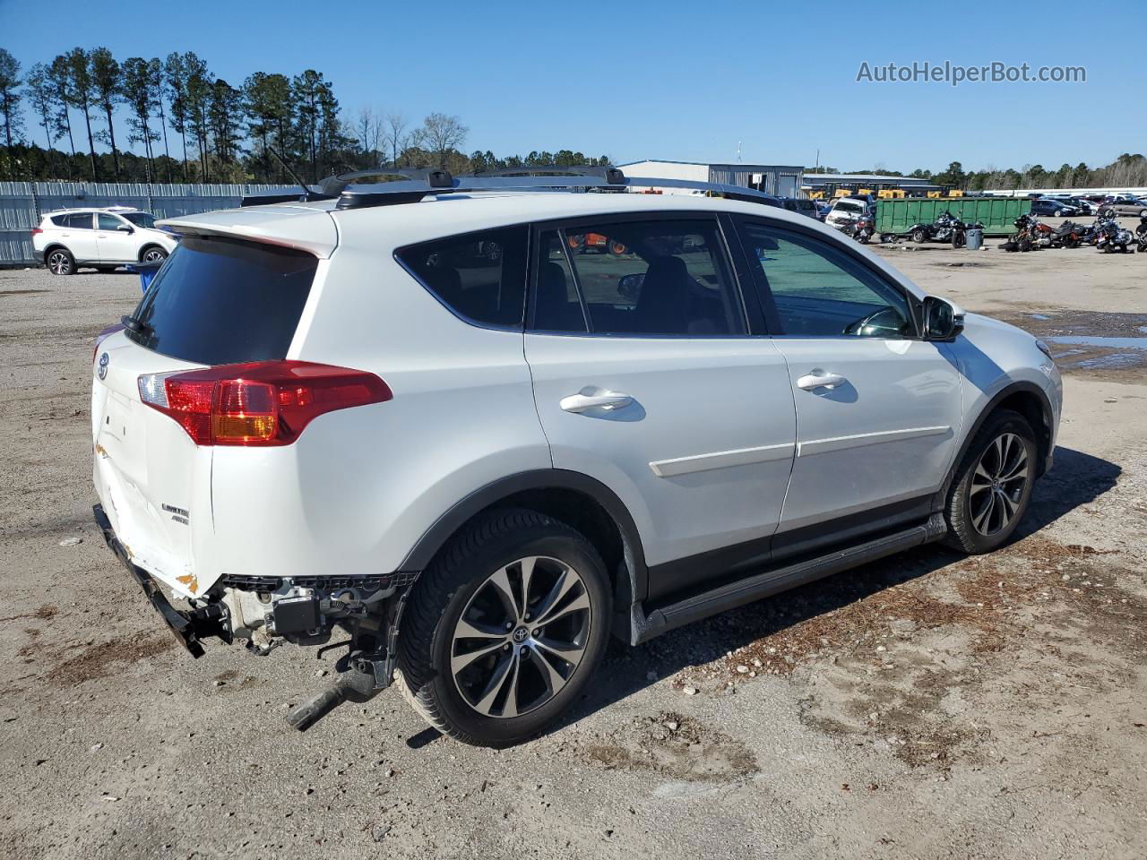 2015 Toyota Rav4 Limited White vin: 2T3DFREV4FW344993