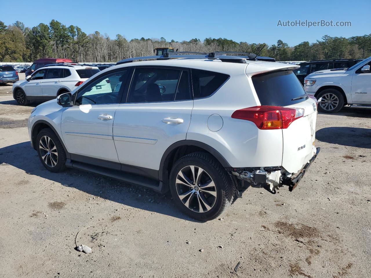 2015 Toyota Rav4 Limited White vin: 2T3DFREV4FW344993