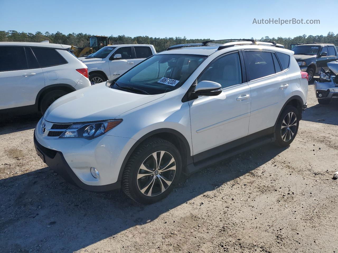 2015 Toyota Rav4 Limited White vin: 2T3DFREV4FW344993