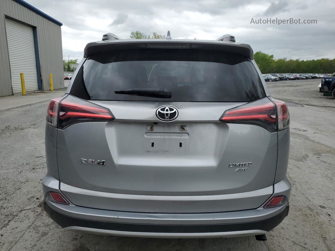 2016 Toyota Rav4 Limited Серебряный vin: 2T3DFREV5GW434543