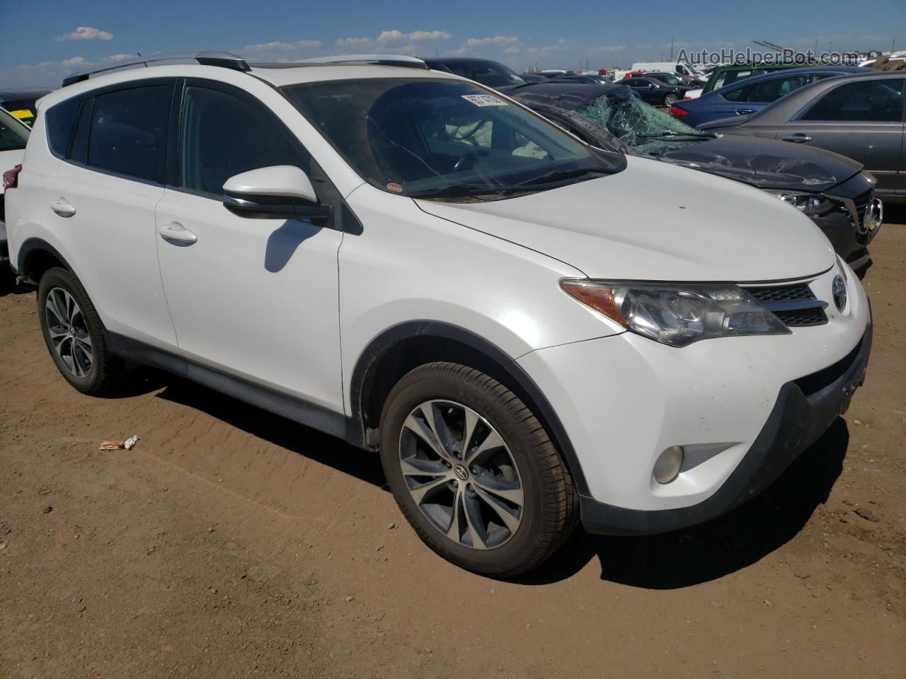 2015 Toyota Rav4 Limited Белый vin: 2T3DFREV8FW238837