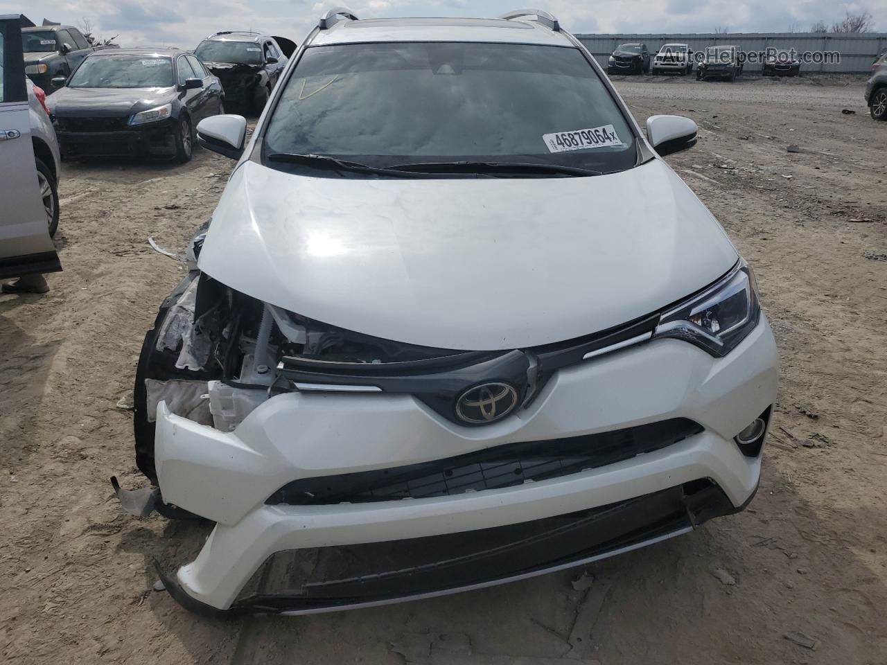 2017 Toyota Rav4 Limited White vin: 2T3DFREVXHW682949