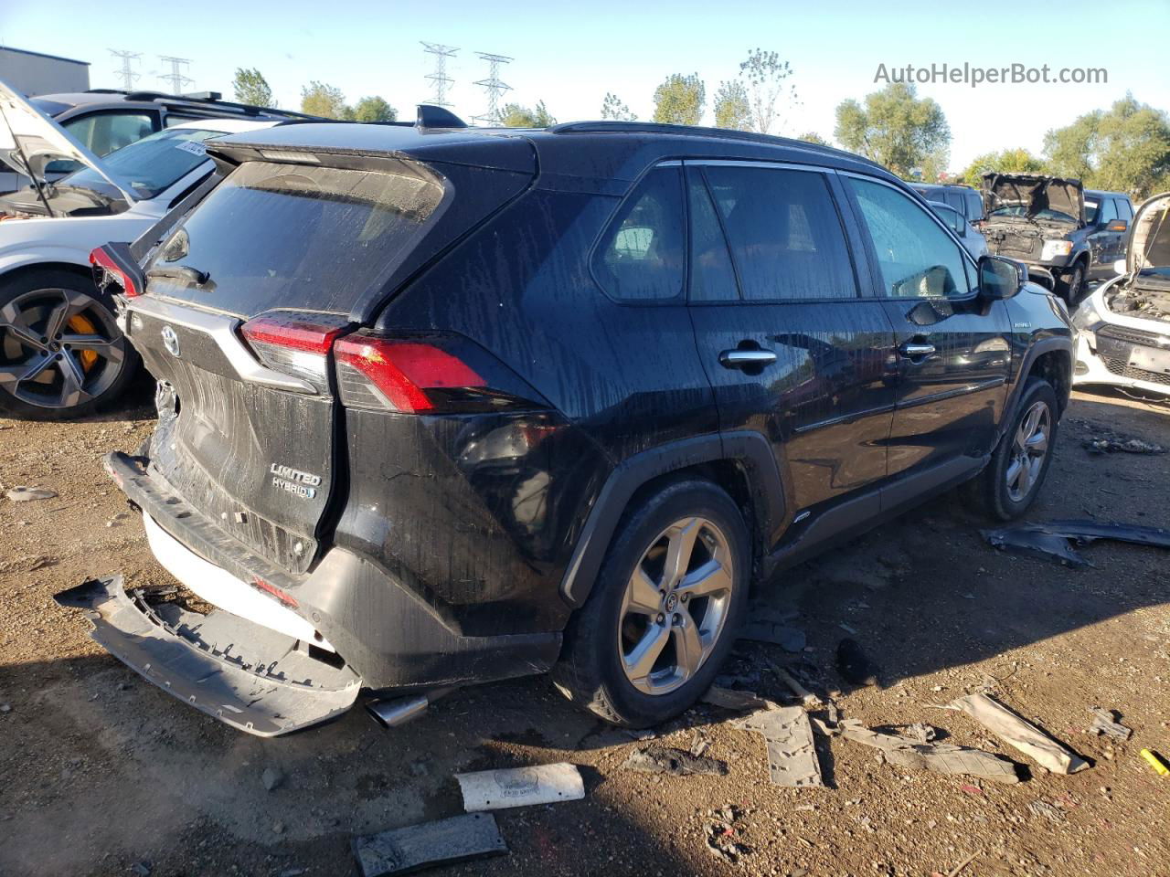 2019 Toyota Rav4 Limited Black vin: 2T3DWRFV3KW038649