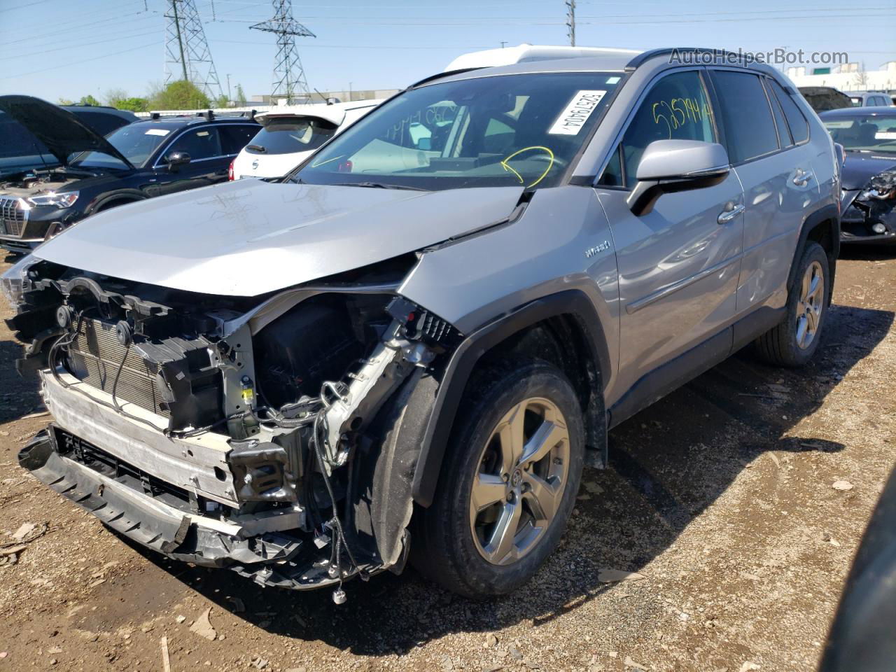 2019 Toyota Rav4 Limited Silver vin: 2T3DWRFVXKW034839