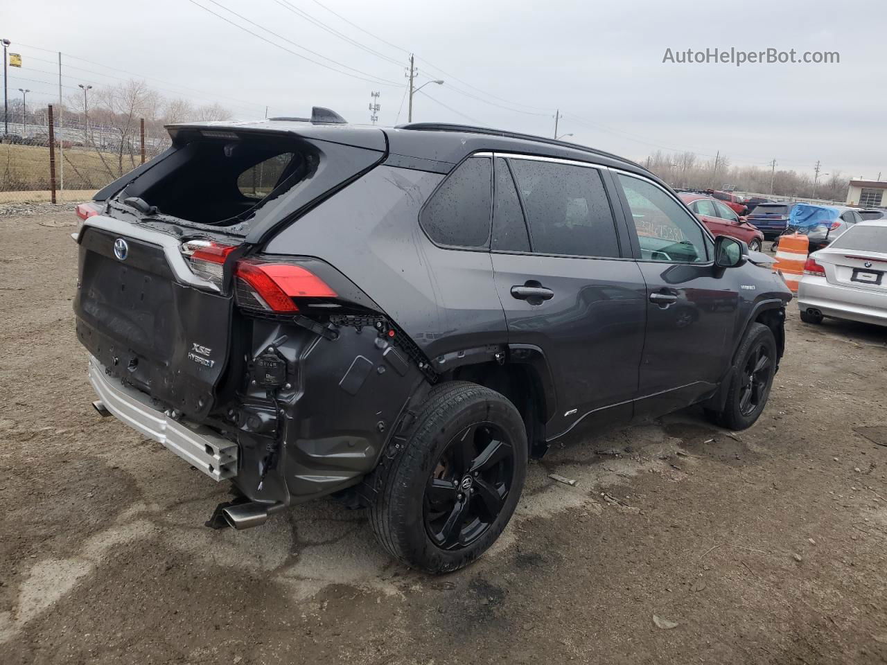 2021 Toyota Rav4 Xse Gray vin: 2T3E6RFV0MW002859