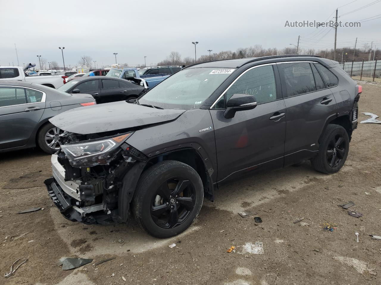 2021 Toyota Rav4 Xse Gray vin: 2T3E6RFV0MW002859