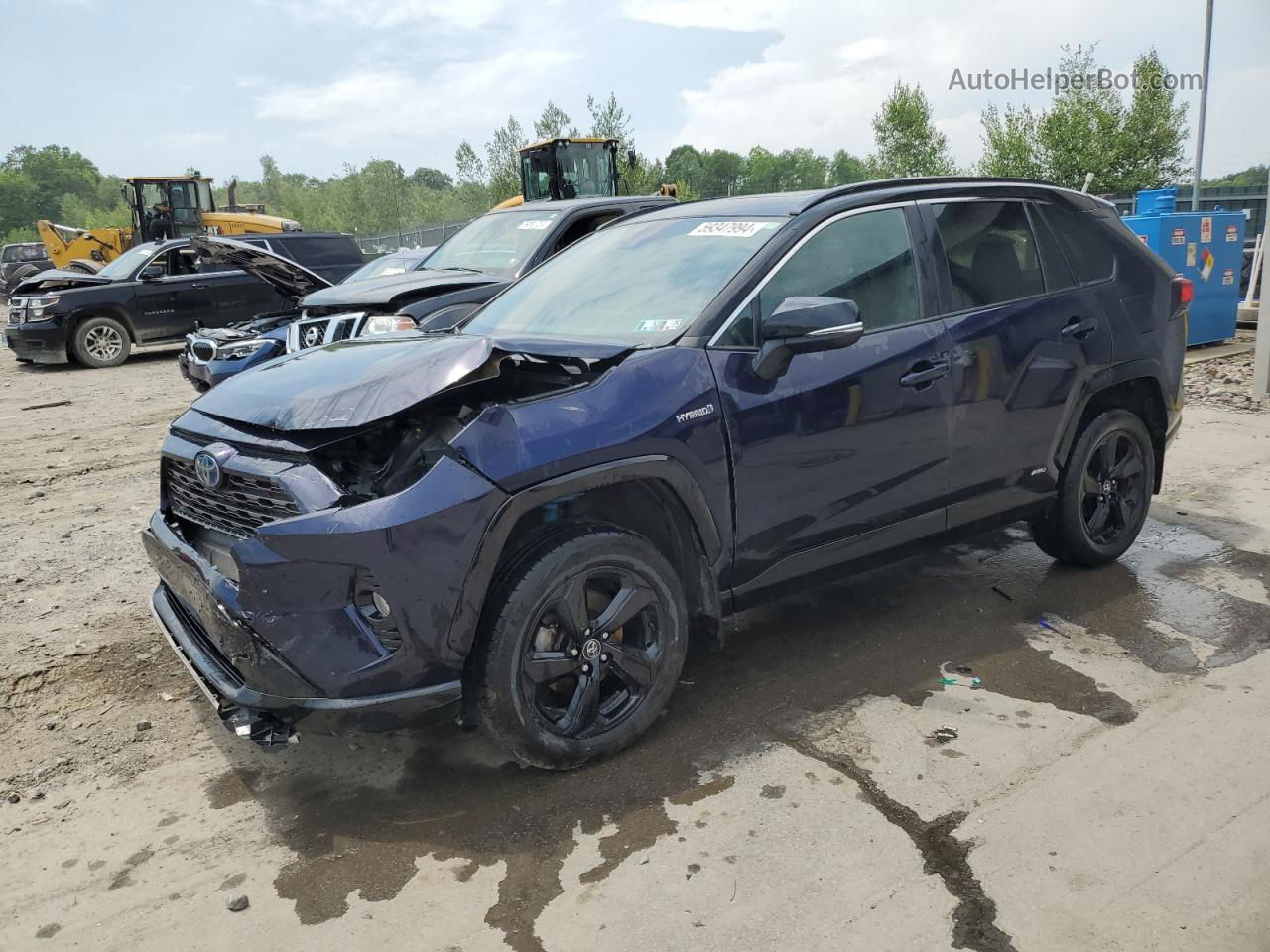 2021 Toyota Rav4 Xse Синий vin: 2T3E6RFV8MW004584