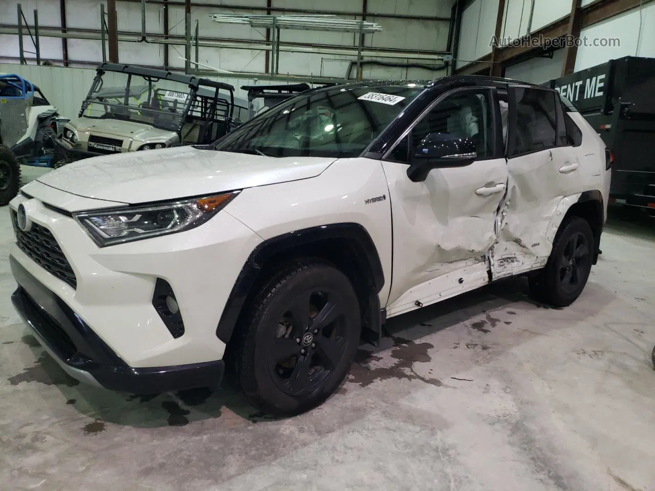 2019 Toyota Rav4 Xse White vin: 2T3EWRFV0KW034708