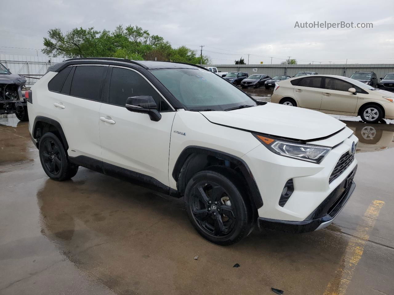 2019 Toyota Rav4 Xse White vin: 2T3EWRFV7KW045656