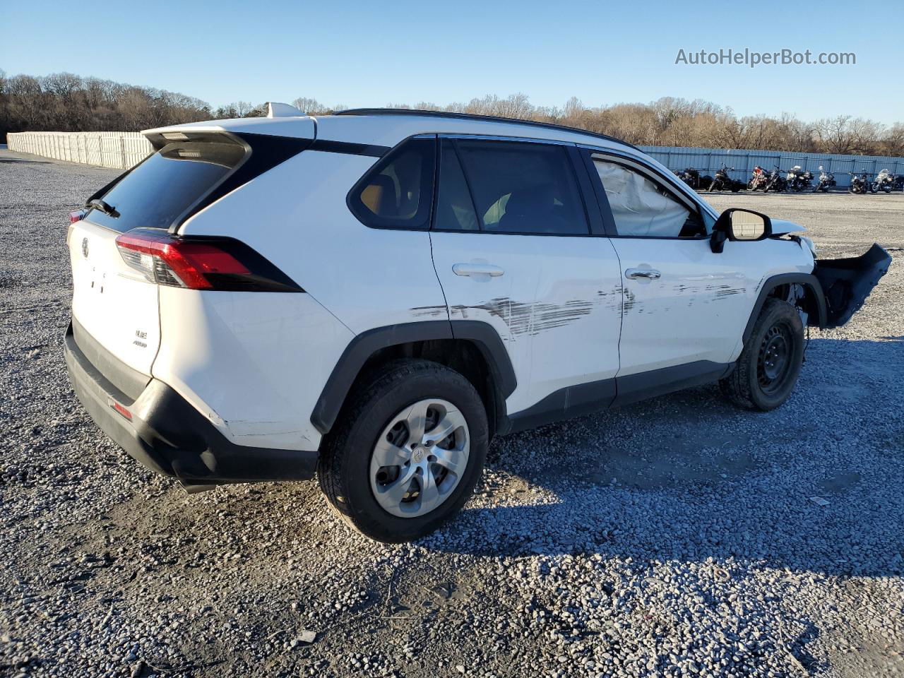 2019 Toyota Rav4 Le White vin: 2T3F1RFV4KW004663