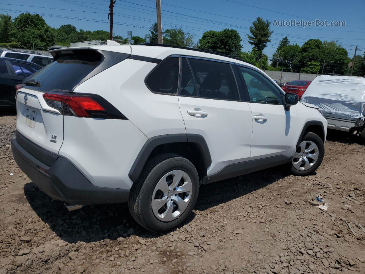 2019 Toyota Rav4 Le White vin: 2T3F1RFV6KC036788