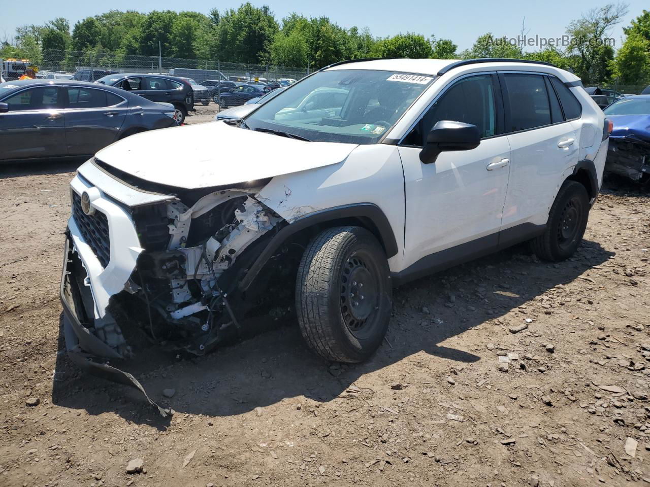 2019 Toyota Rav4 Le White vin: 2T3F1RFV6KC036788