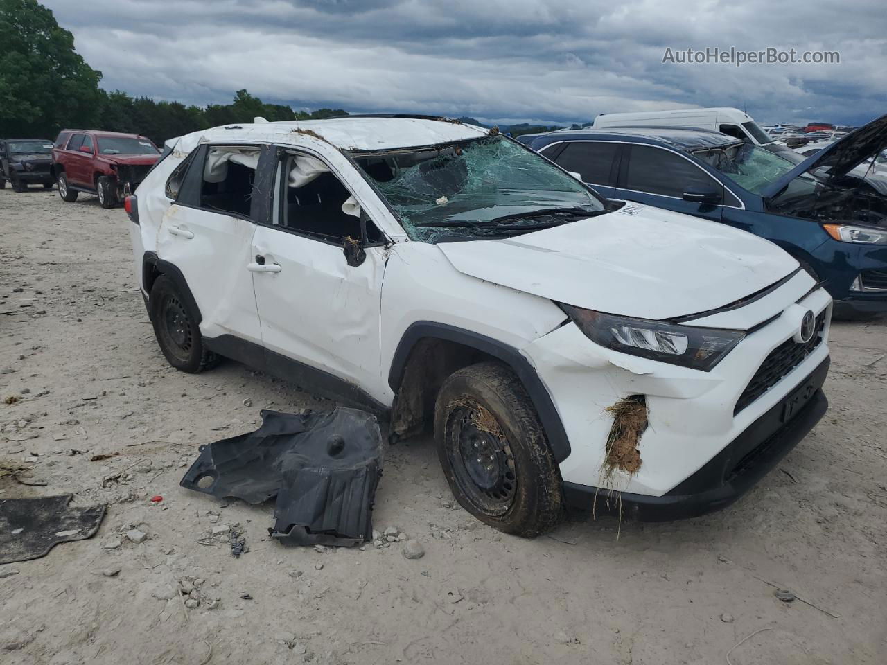 2020 Toyota Rav4 Le White vin: 2T3G1RFV8LW121474