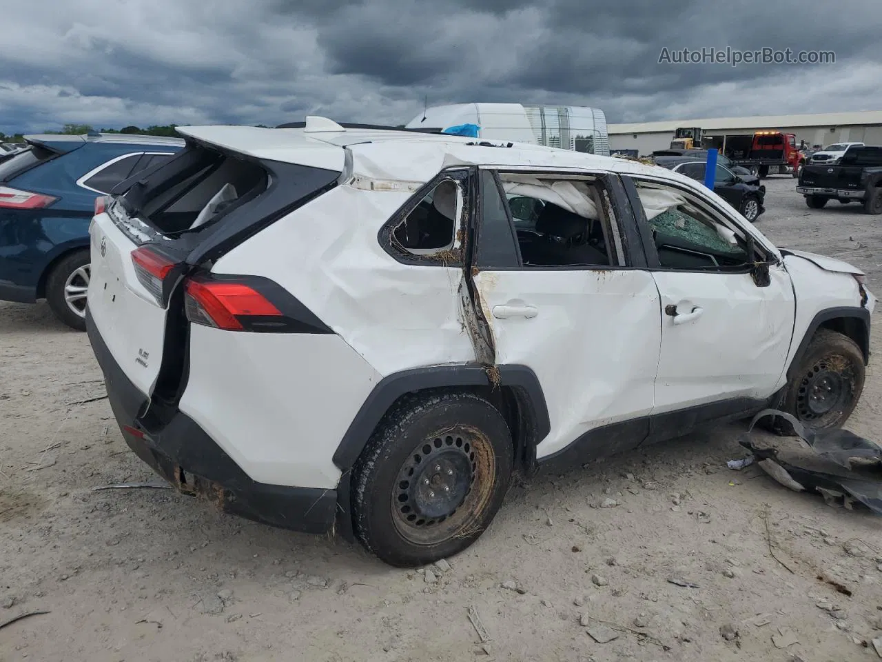 2020 Toyota Rav4 Le White vin: 2T3G1RFV8LW121474