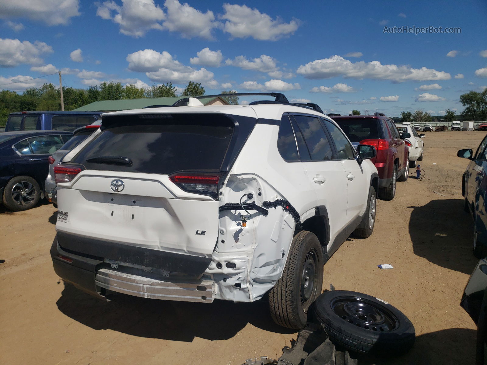 2020 Toyota Rav4 Le White vin: 2T3H1RFV1LW093683