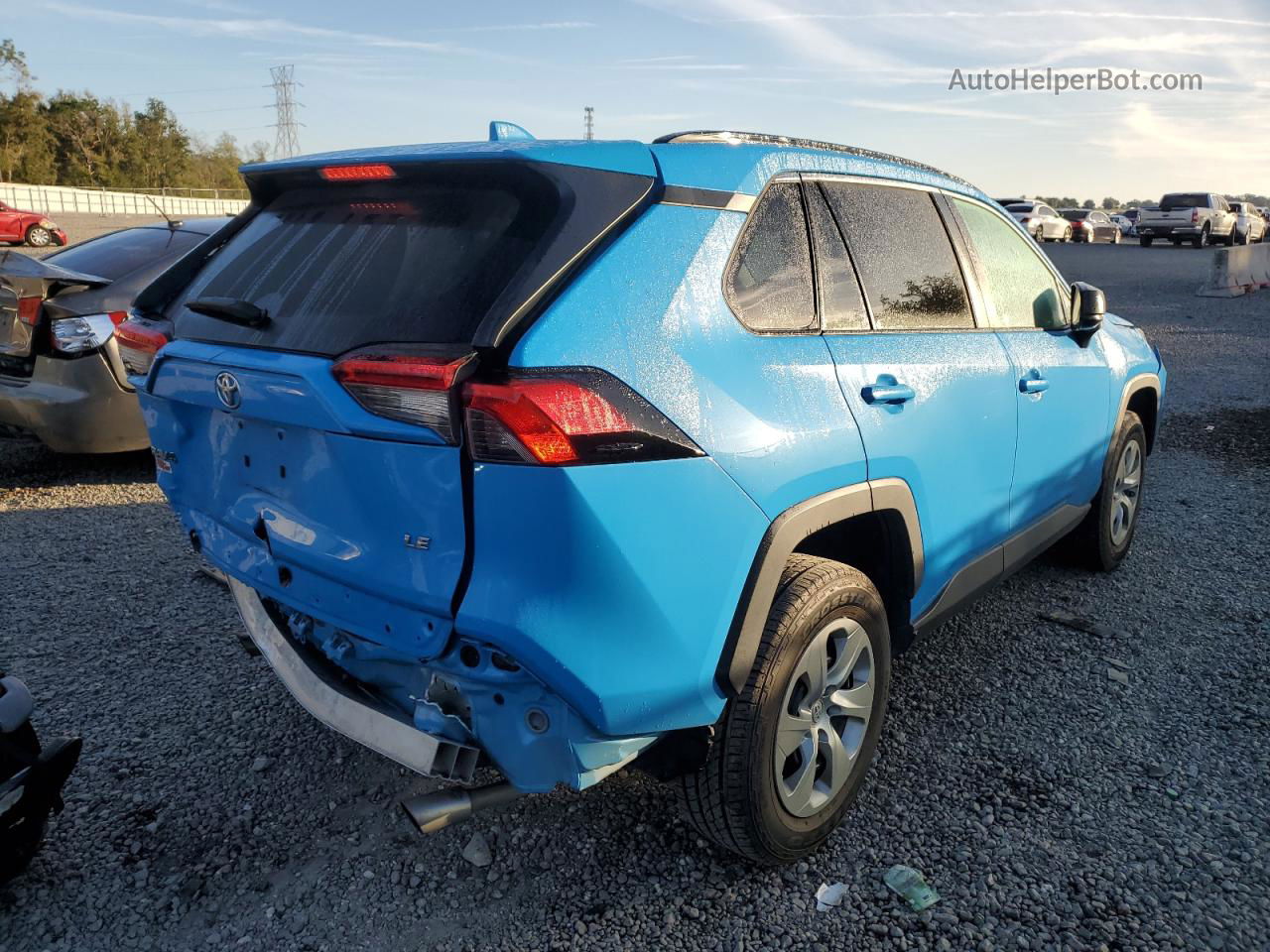 2019 Toyota Rav4 Le Blue vin: 2T3H1RFV4KW053872