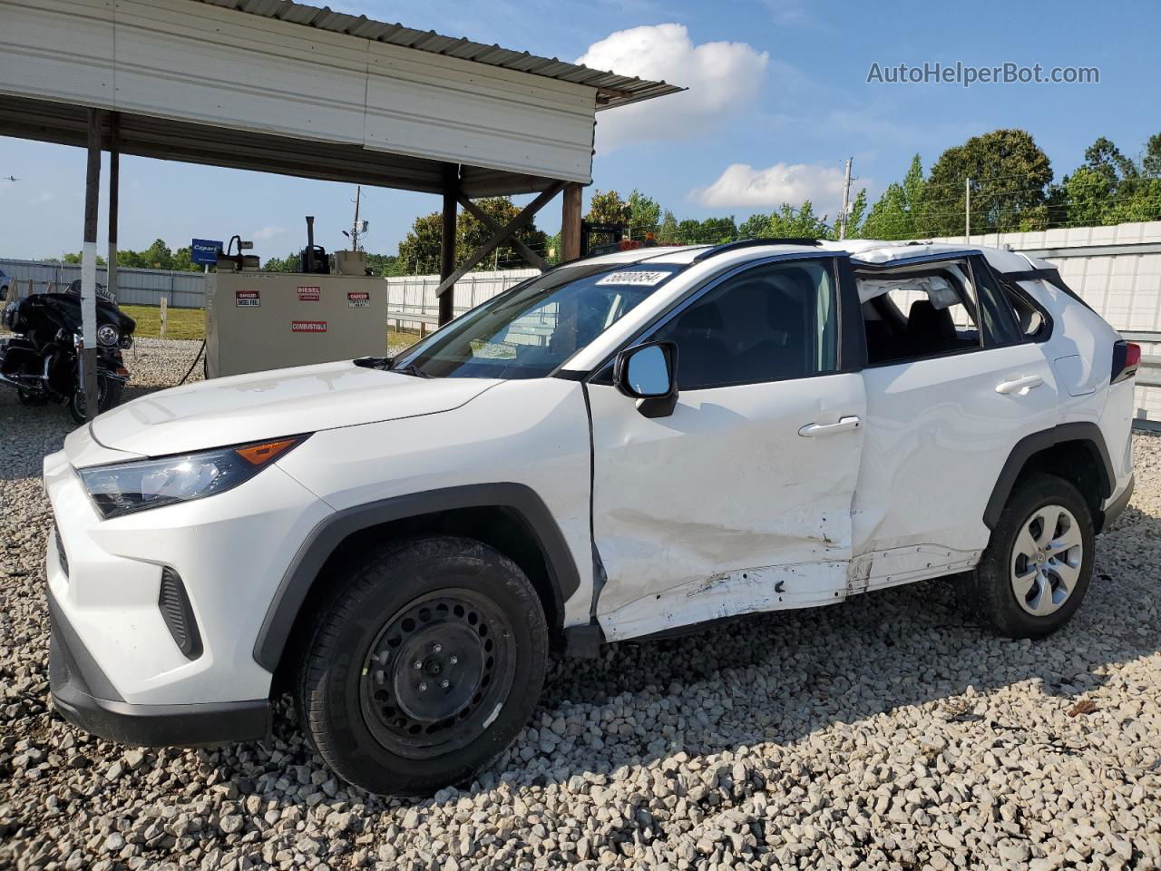 2019 Toyota Rav4 Le White vin: 2T3H1RFV9KC018598