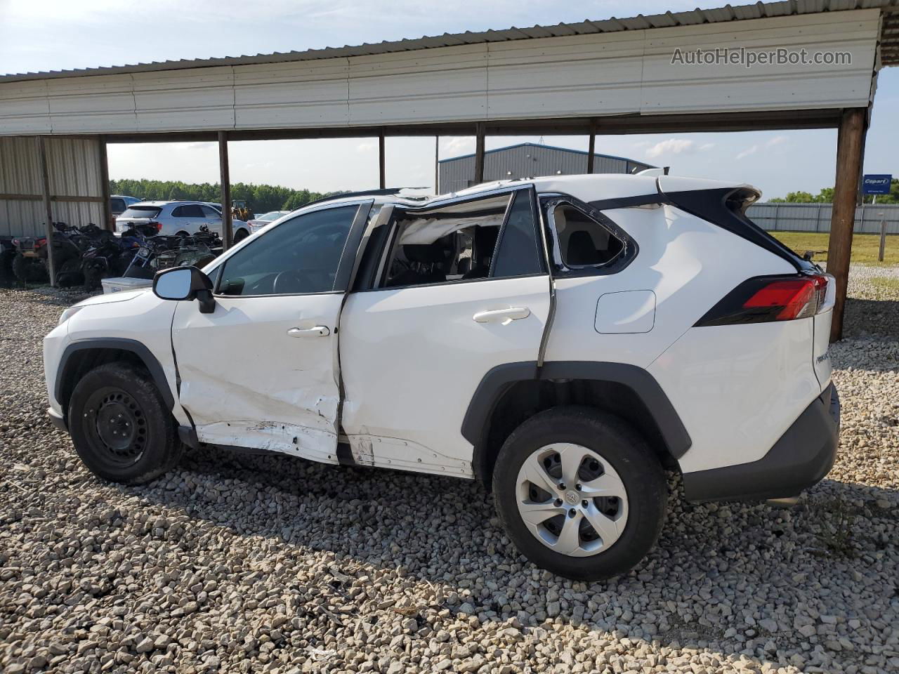 2019 Toyota Rav4 Le White vin: 2T3H1RFV9KC018598