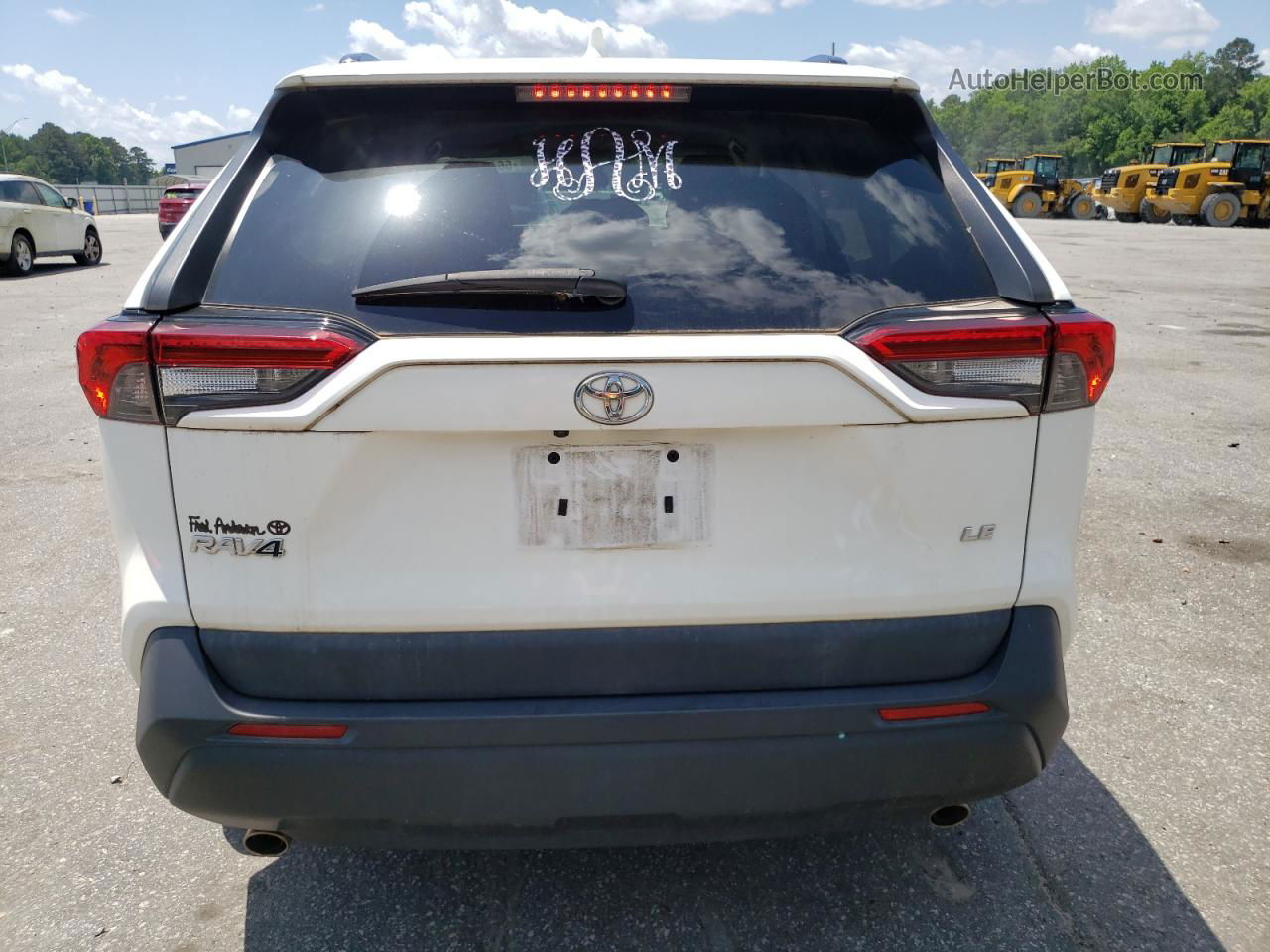 2019 Toyota Rav4 Le White vin: 2T3K1RFV7KW057128