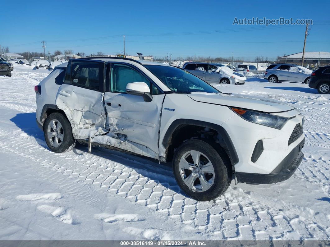 2020 Toyota Rav4 Le Hybrid White vin: 2T3MWRFV0LW078009