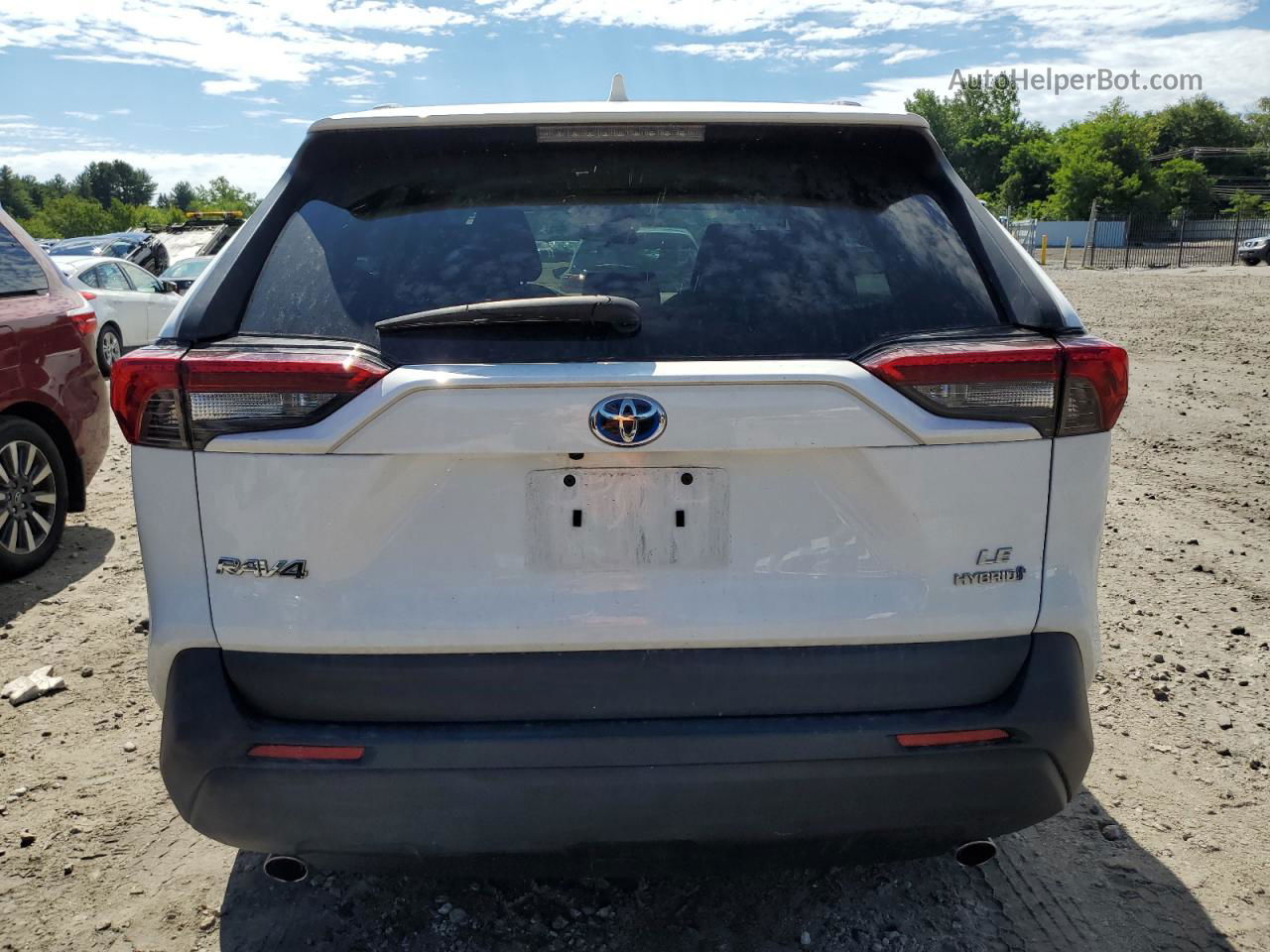 2019 Toyota Rav4 Le White vin: 2T3MWRFV7KW012099