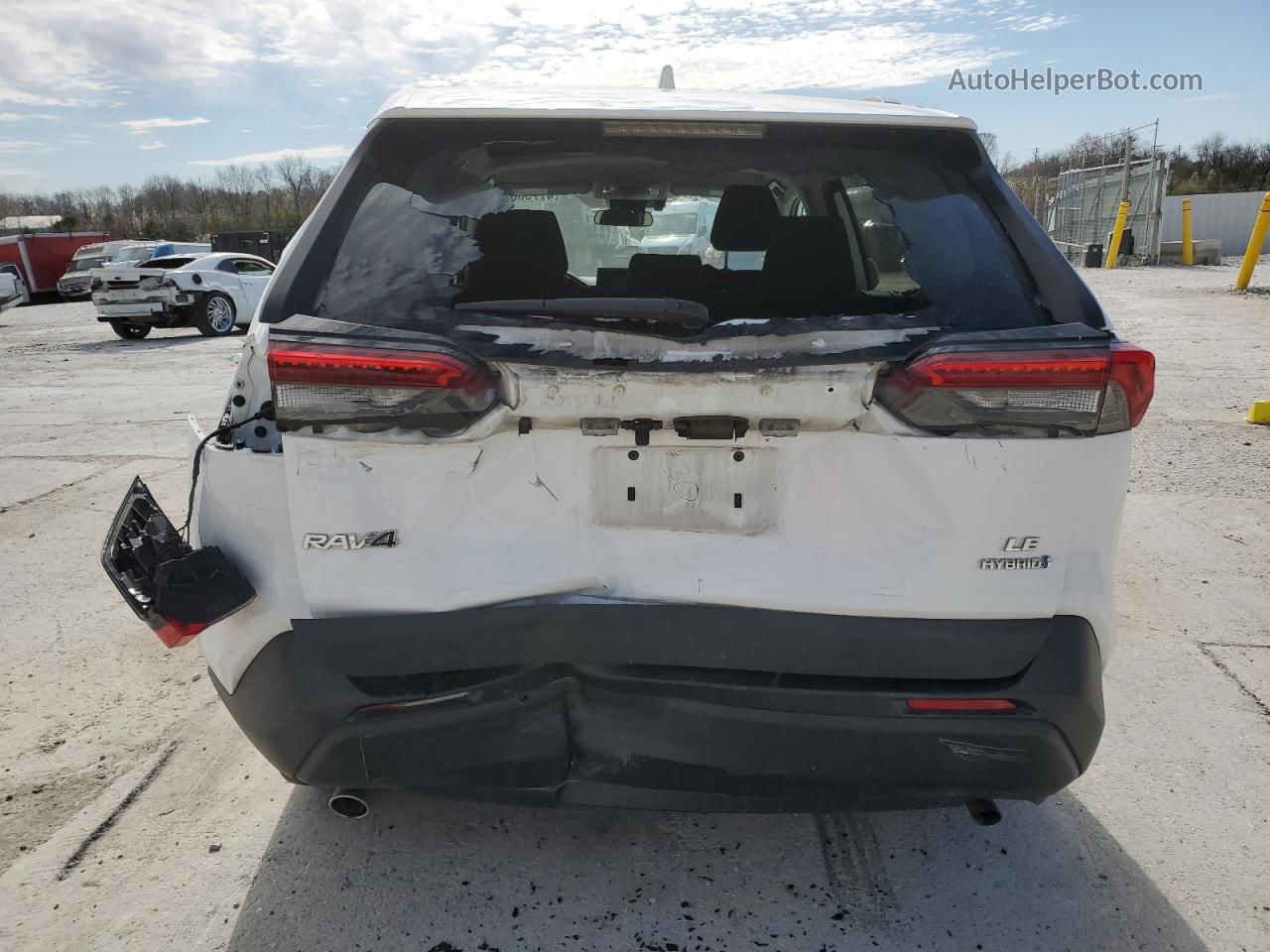 2019 Toyota Rav4 Le White vin: 2T3MWRFV9KW003713