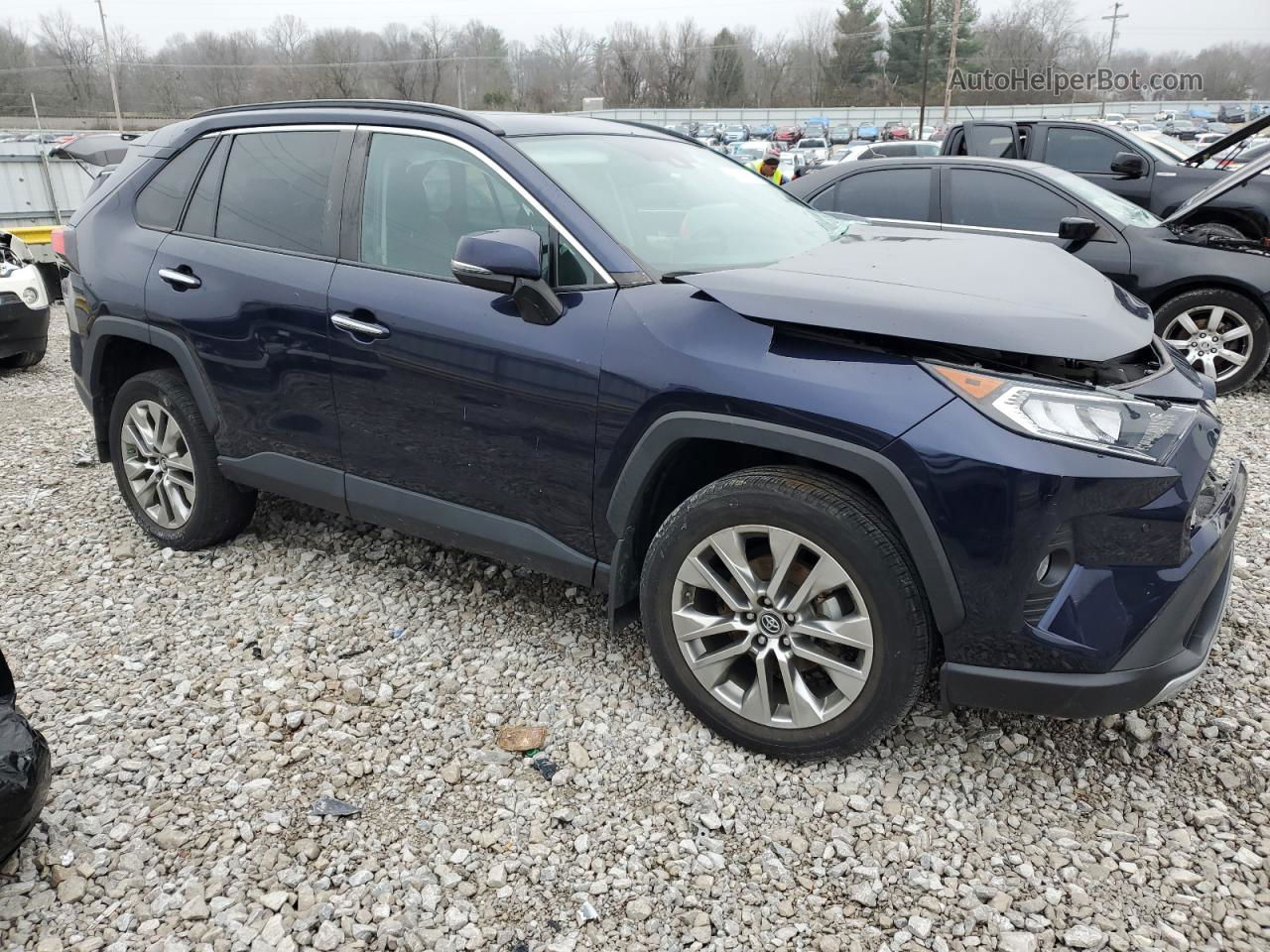 2019 Toyota Rav4 Limited Blue vin: 2T3N1RFV4KW067595