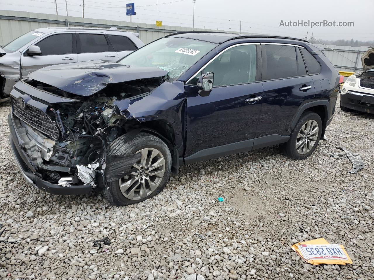 2019 Toyota Rav4 Limited Blue vin: 2T3N1RFV4KW067595