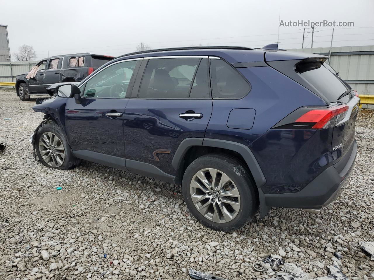 2019 Toyota Rav4 Limited Blue vin: 2T3N1RFV4KW067595