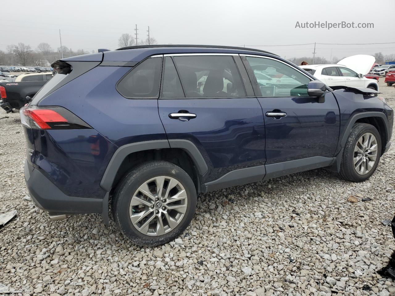 2019 Toyota Rav4 Limited Синий vin: 2T3N1RFV4KW067595