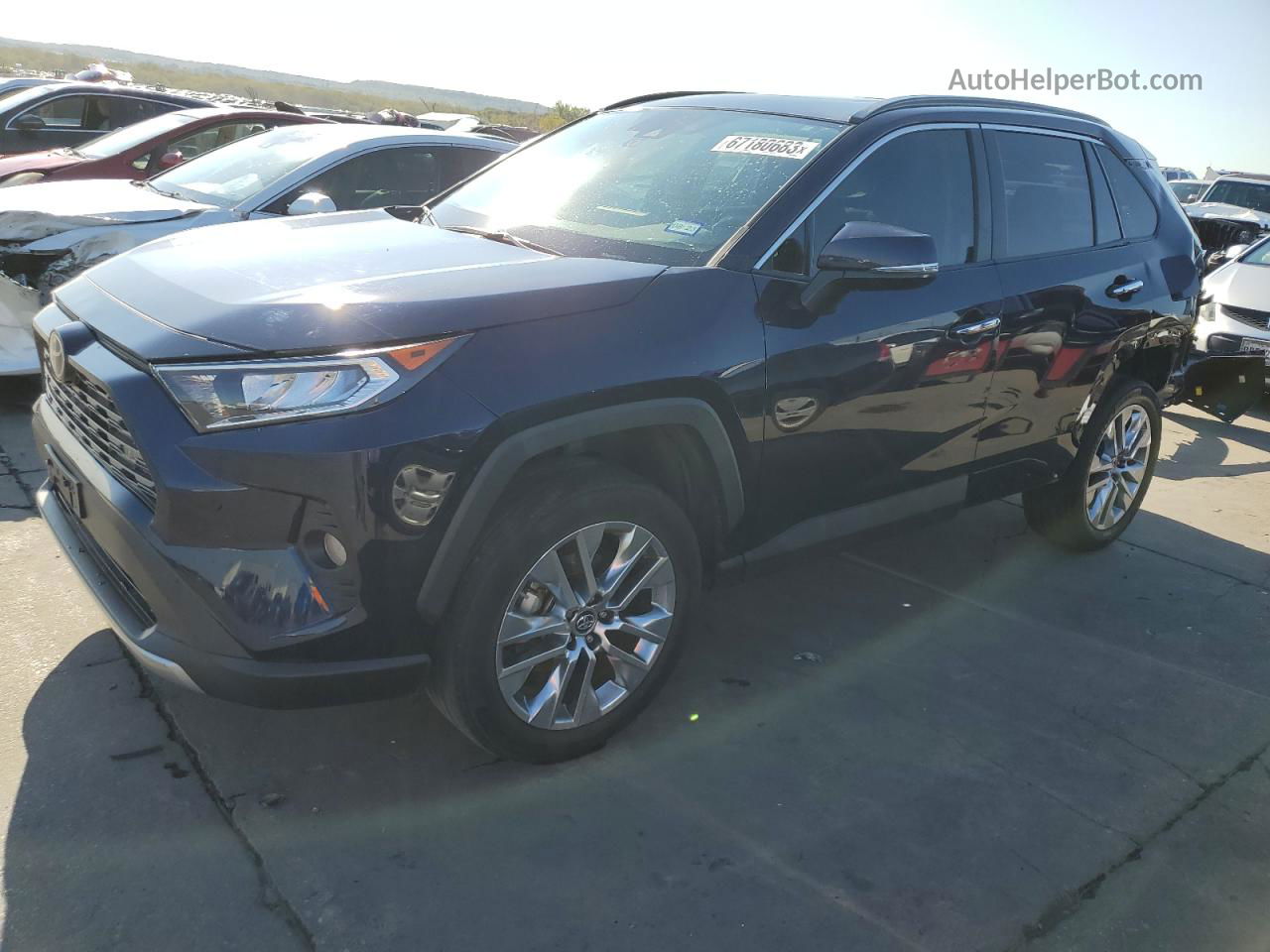 2019 Toyota Rav4 Limited Blue vin: 2T3N1RFV6KW006054