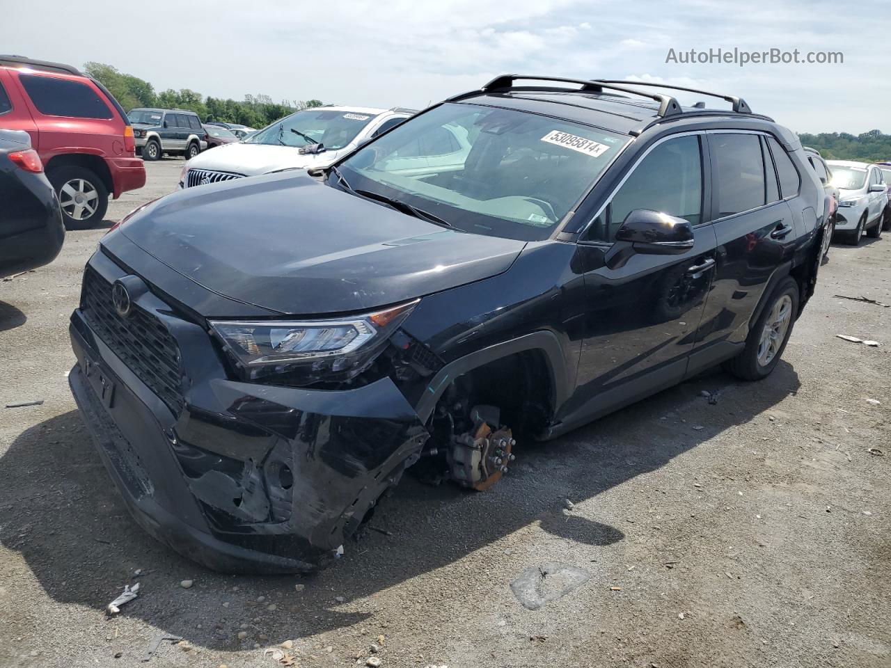 2021 Toyota Rav4 Xle Черный vin: 2T3P1RFV1MC166842