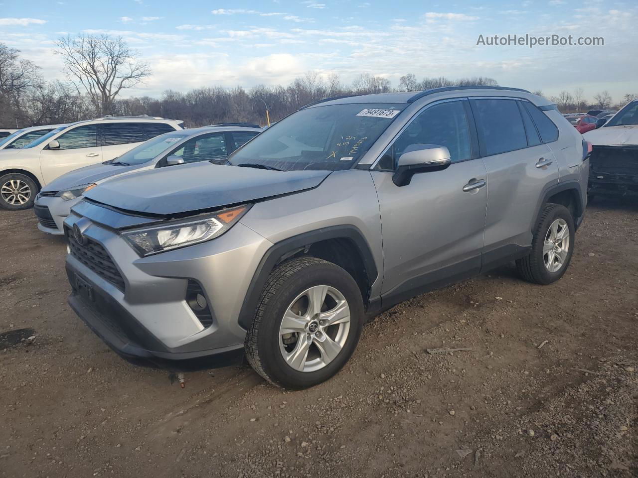 2019 Toyota Rav4 Xle Серый vin: 2T3P1RFV6KC018036