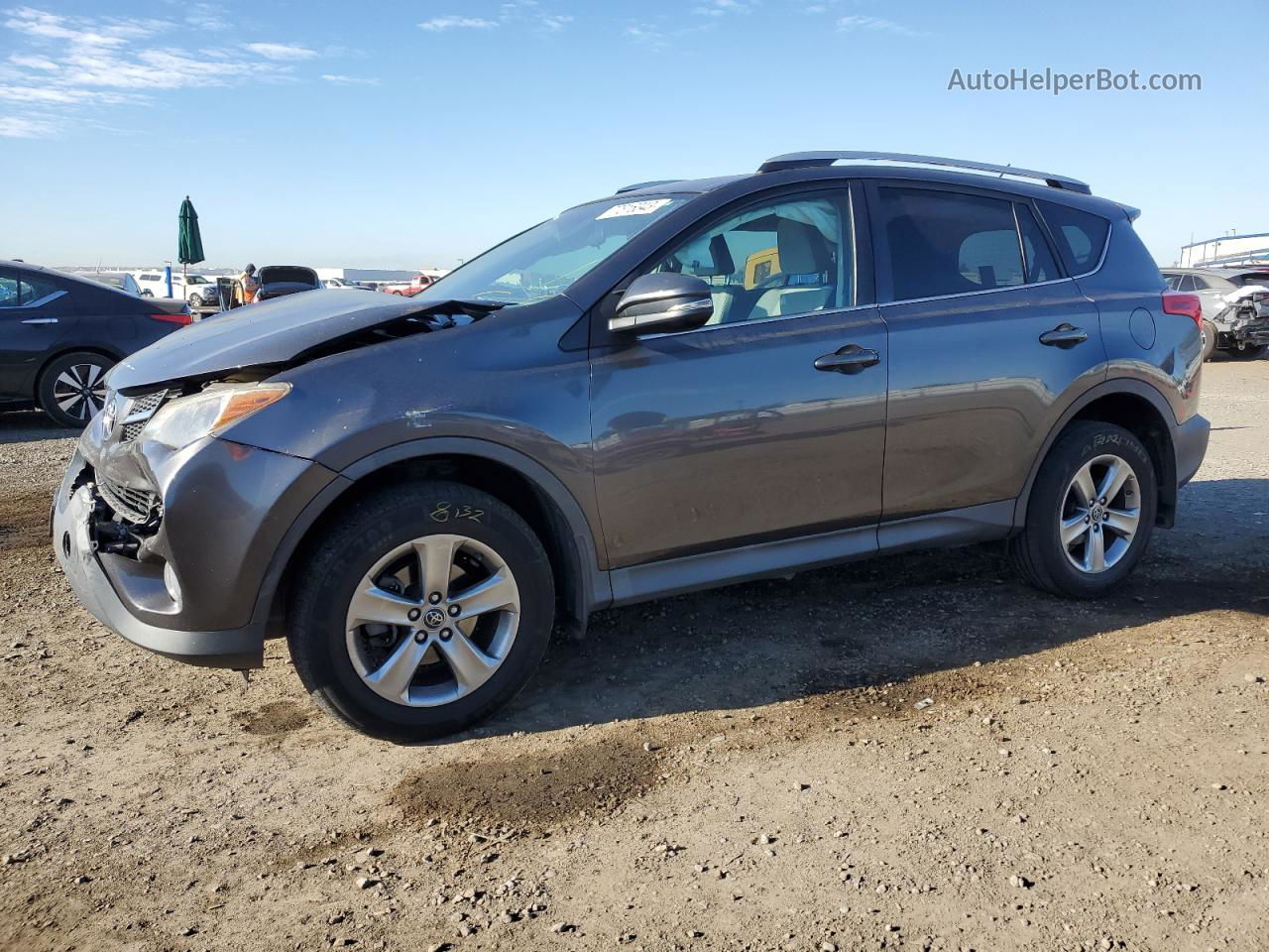 2015 Toyota Rav4 Xle Gray vin: 2T3RFREV0FW347606