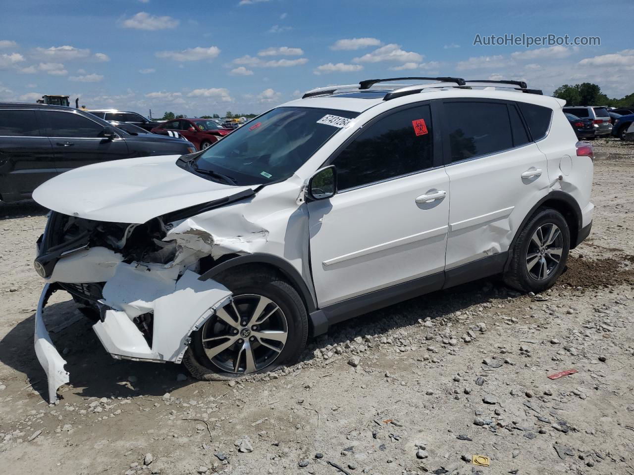 2017 Toyota Rav4 Xle White vin: 2T3RFREV0HW669617