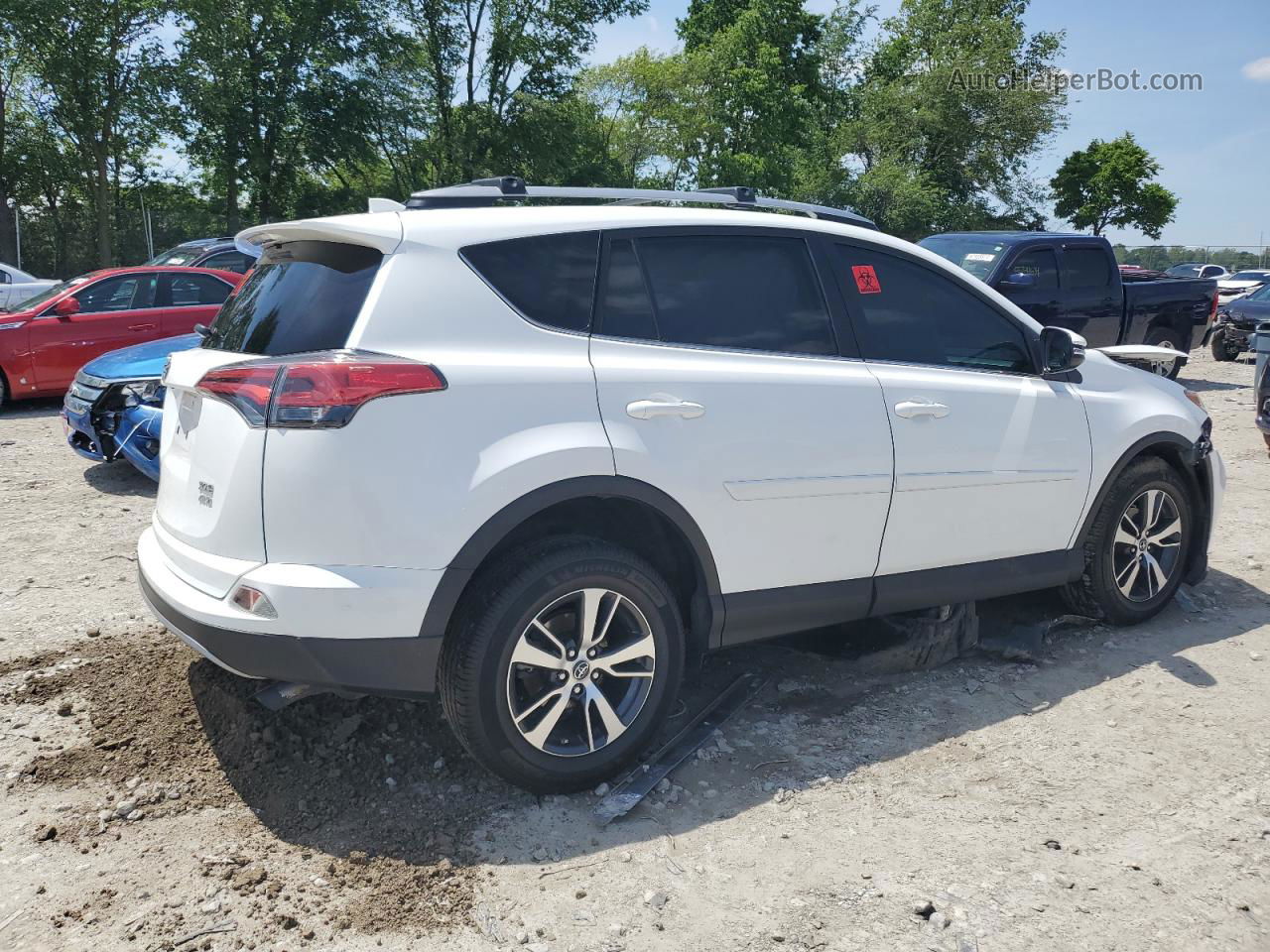 2017 Toyota Rav4 Xle White vin: 2T3RFREV0HW669617