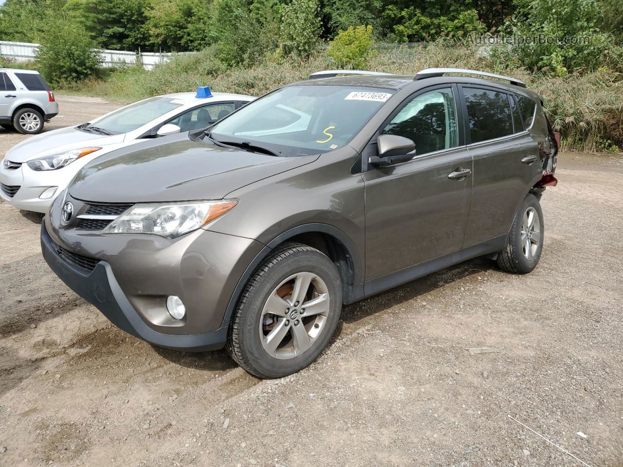 2015 Toyota Rav4 Xle Коричневый vin: 2T3RFREV2FW285187