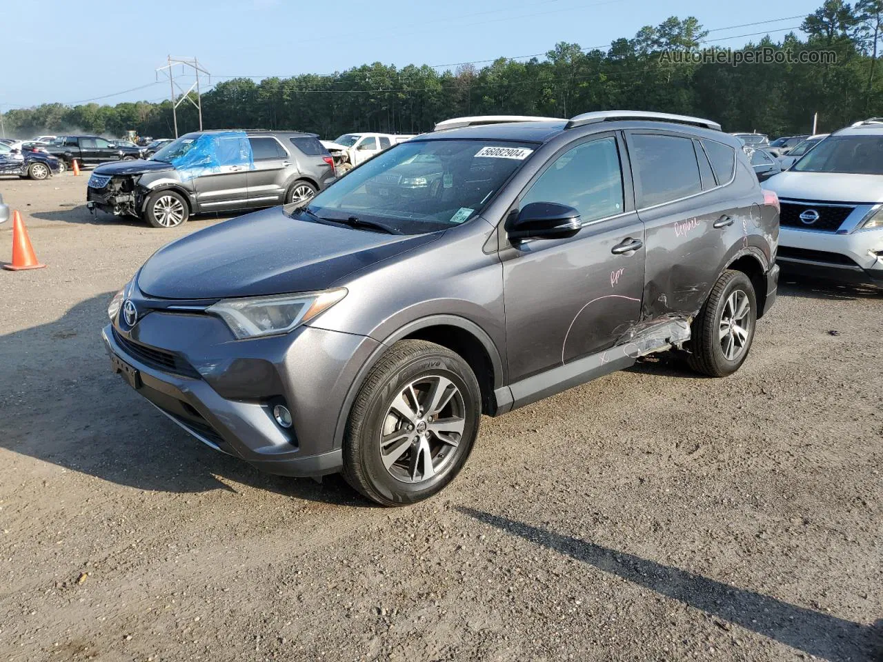 2016 Toyota Rav4 Xle Gray vin: 2T3RFREV2GW424820