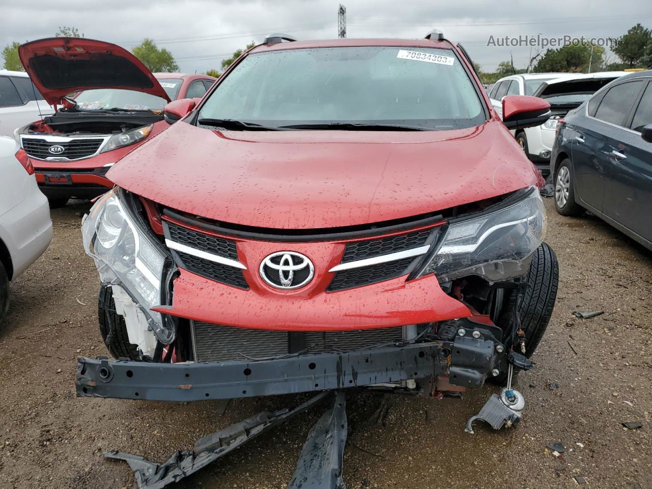 2015 Toyota Rav4 Xle Red vin: 2T3RFREV3FW407989