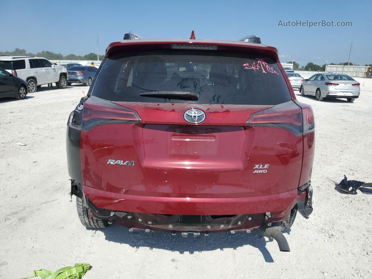 2018 Toyota Rav4 Adventure Burgundy vin: 2T3RFREV5JW707266